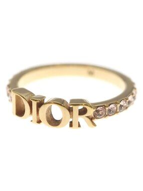 Dior Line Stone Ring Pink Gold